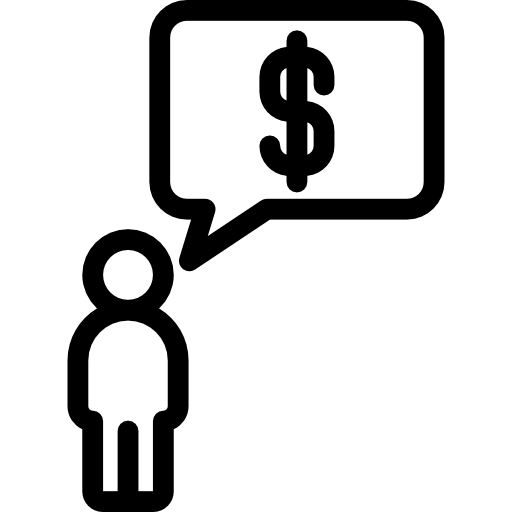 conversación de dinero icono gratis