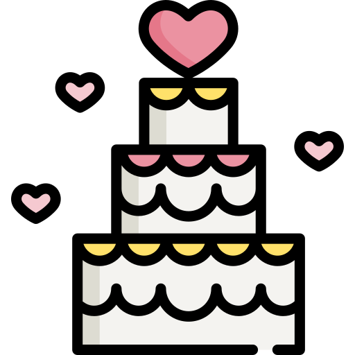 pastel de boda icono gratis