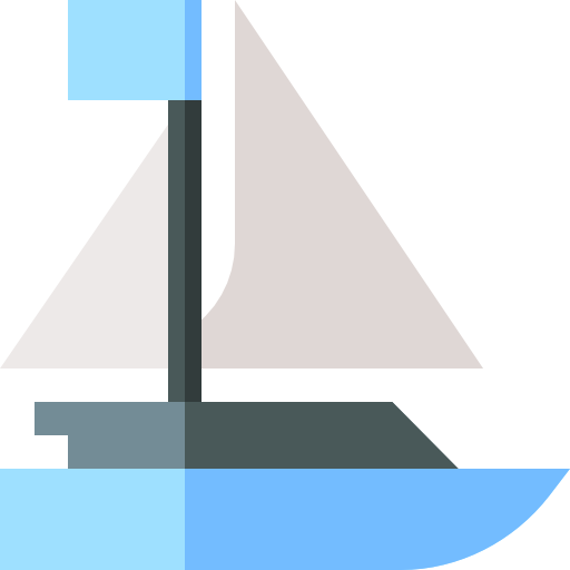 Sailboat Basic Straight Flat icon