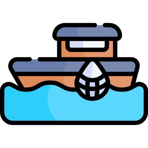 Fishing Boat Kawaii Lineal Color Icon