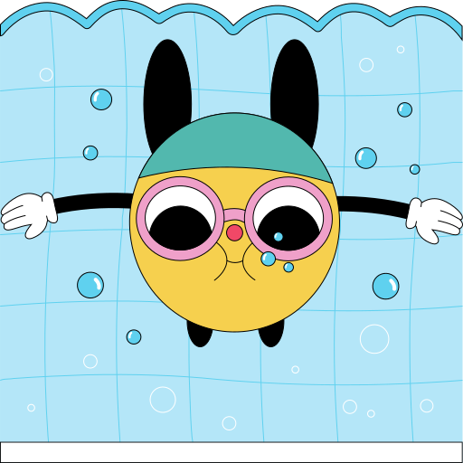 Swimming free sticker Swimming free sticker