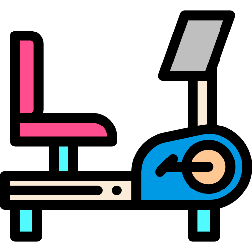 Stationary bike Detailed Rounded Lineal color icon