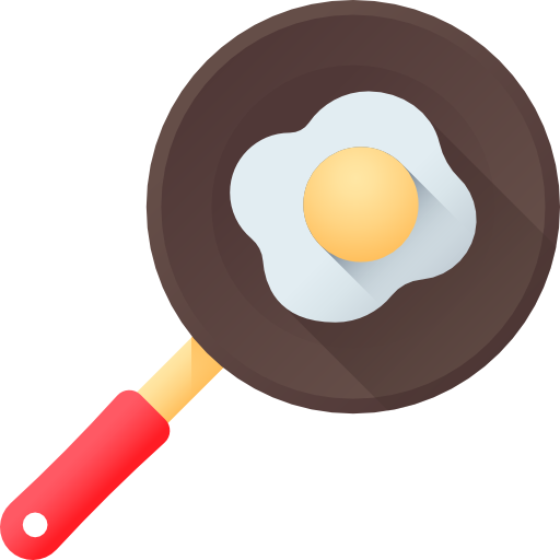 Frying pan 3D Color icon