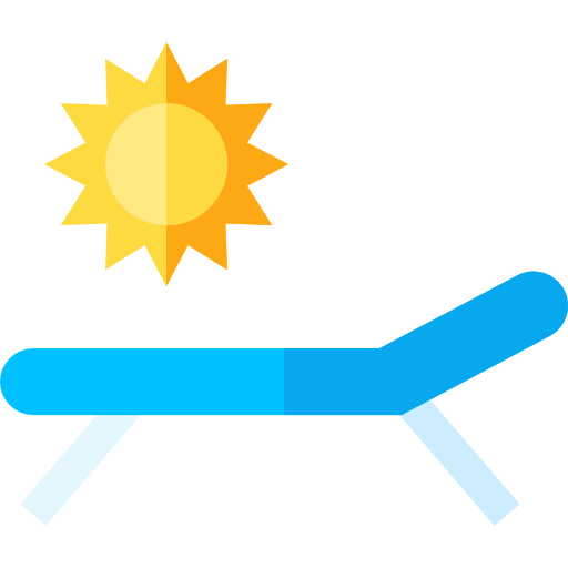 cama solar icono gratis