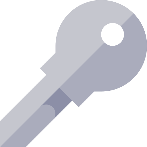 Key Basic Straight Flat icon