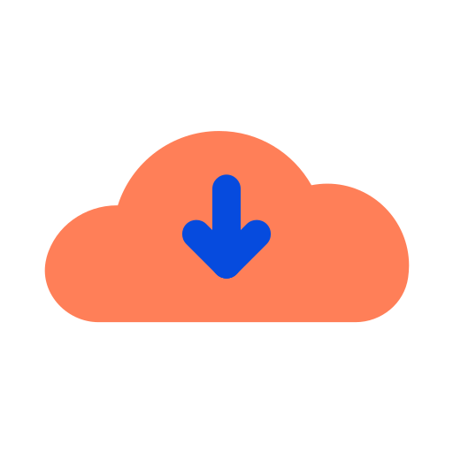 descarga en la nube icono gratis
