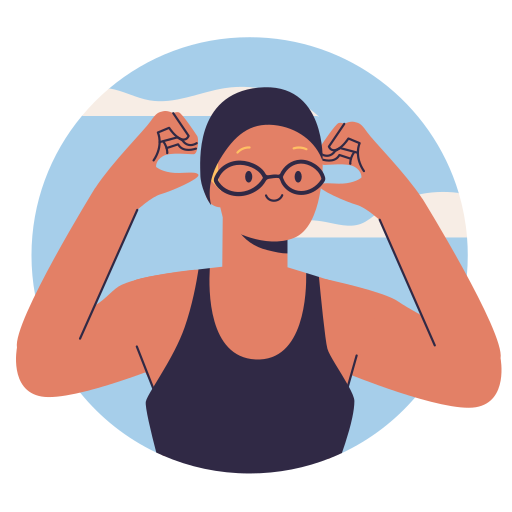 Swimming free sticker