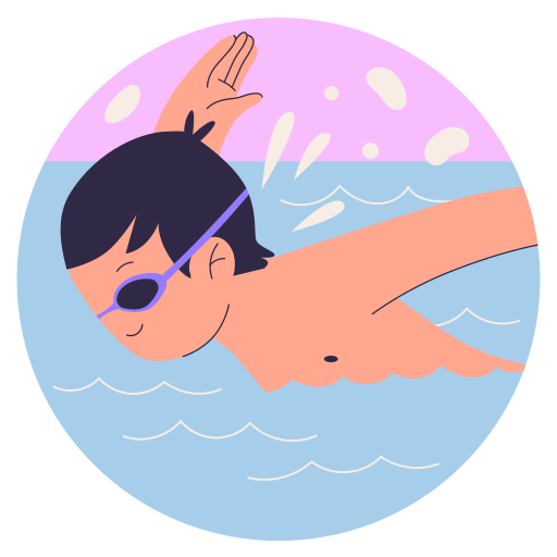 Swimming Stickers - Free people Stickers