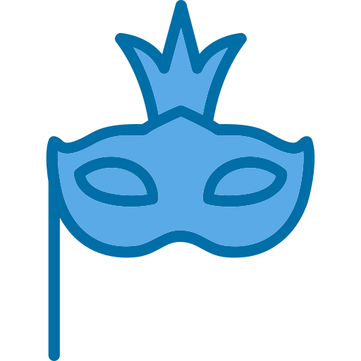 máscara de carnaval icono gratis