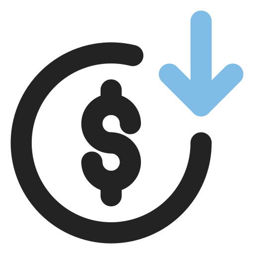 recibir dinero icono gratis