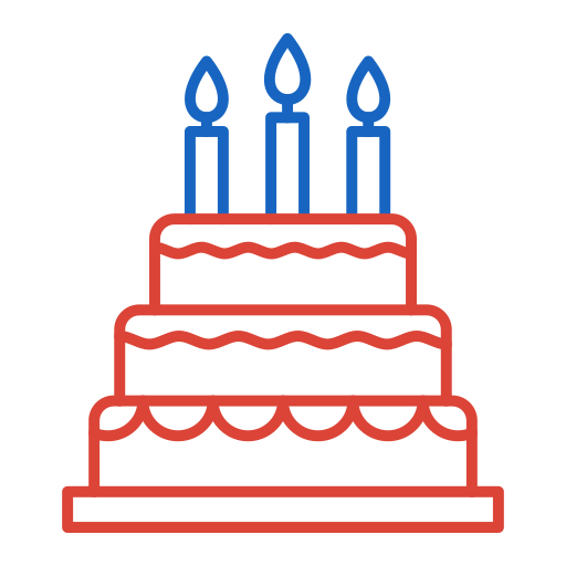 pastel de cumpleaños icono gratis