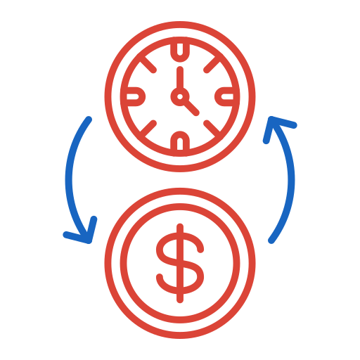 Time is money Generic color outline icon