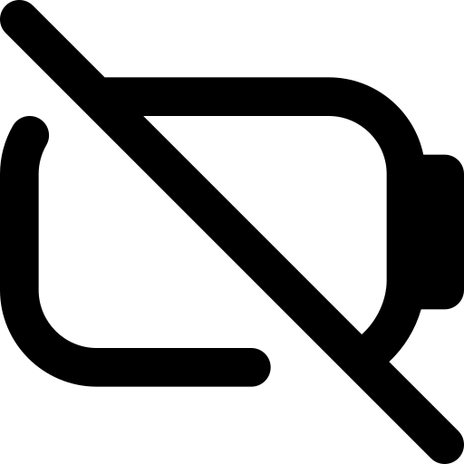 Battery slash free icon