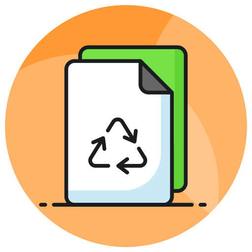 reciclaje de papel icono gratis