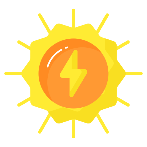 energía solar icono gratis