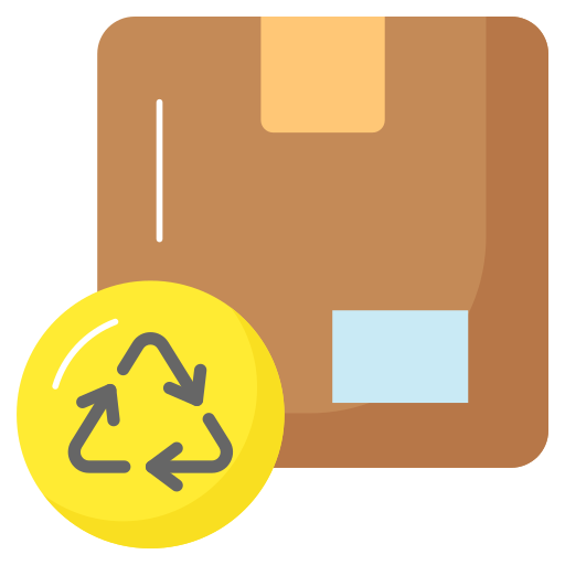 caja de reciclaje icono gratis