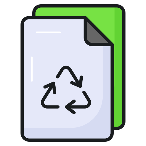 reciclaje de papel icono gratis