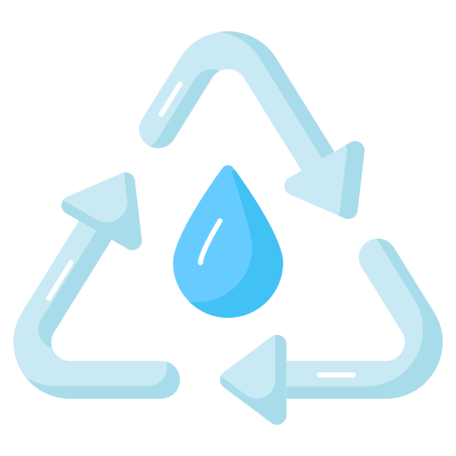 reciclar agua icono gratis