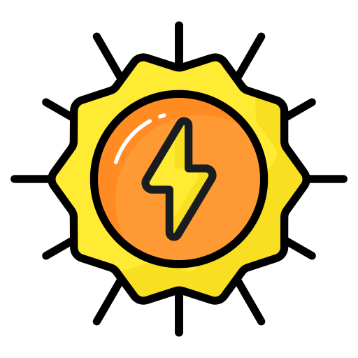 energía solar icono gratis