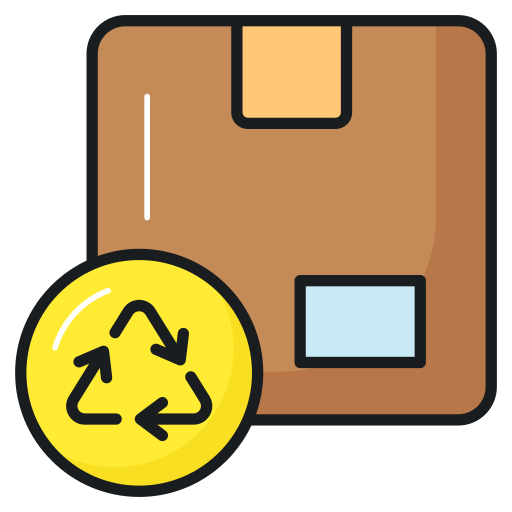 caja de reciclaje icono gratis