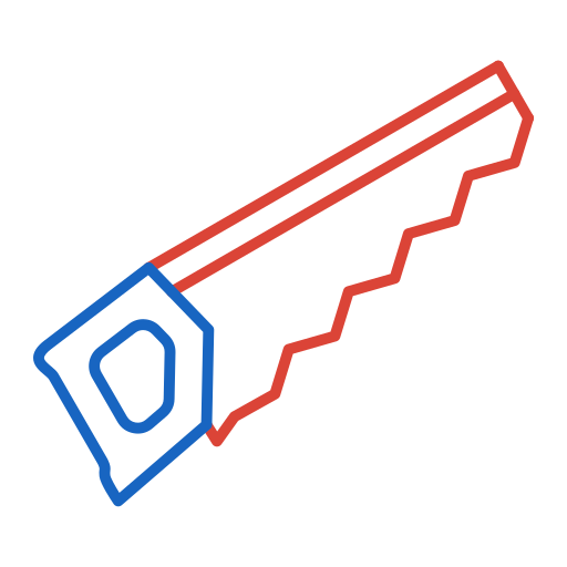 sierra de mano icono gratis