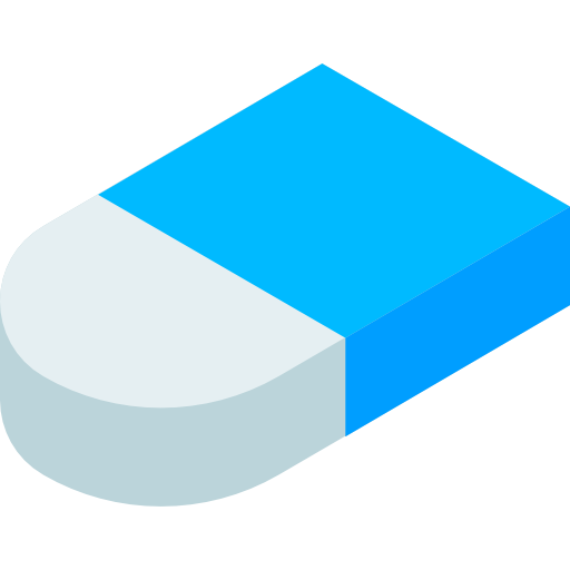 Eraser Isometric Flat icon