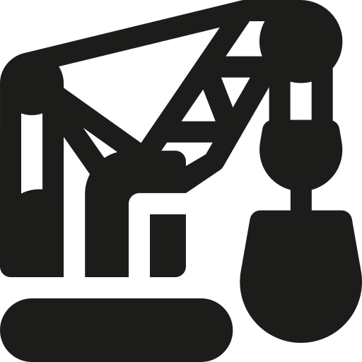 Construction vehicle Basic Rounded Filled icon