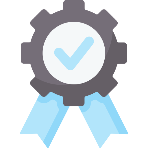 seguro de calidad icono gratis