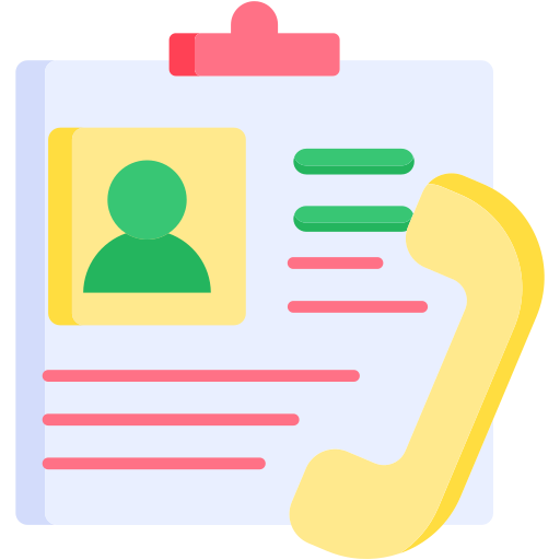 información del contacto icono gratis