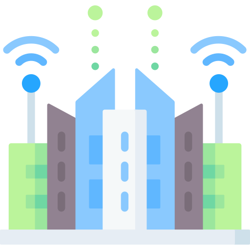 ciudad inteligente icono gratis