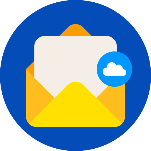 correo en la nube icono gratis