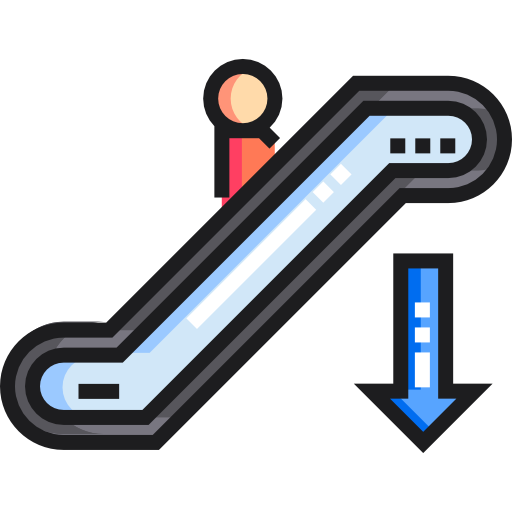 escalera mecánica icono gratis