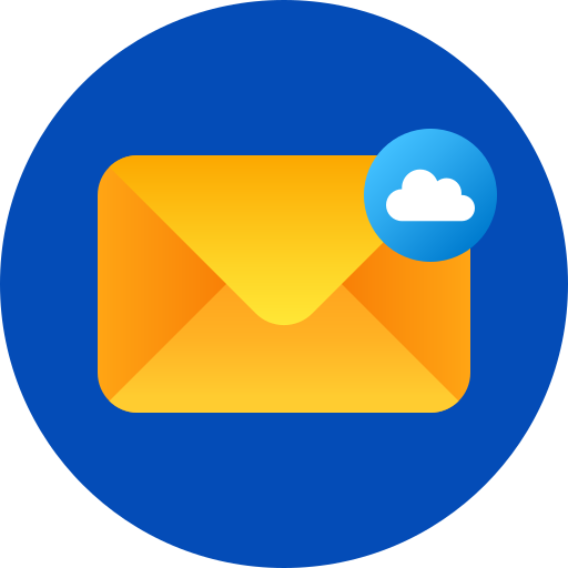 correo en la nube icono gratis