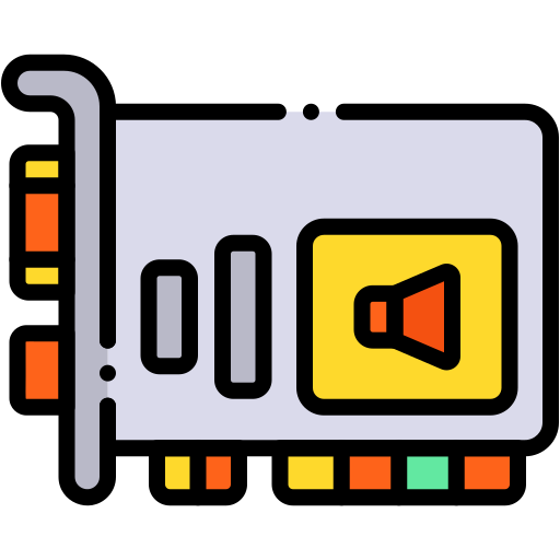 Sound card free icon