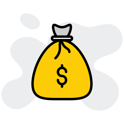 bolsa de dinero icono gratis