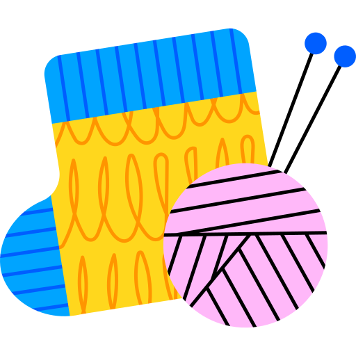 Knitting free sticker