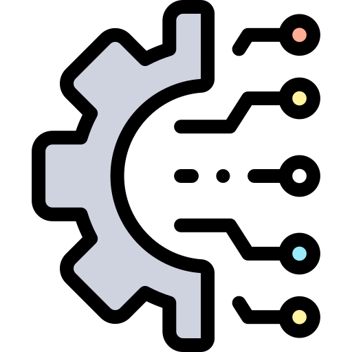 Technology Detailed Rounded Lineal color icon