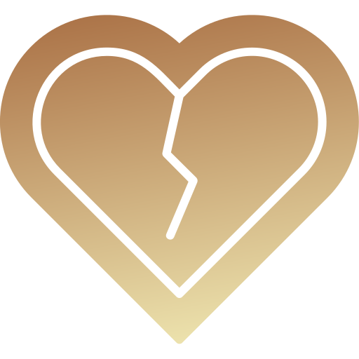 corazón roto icono gratis