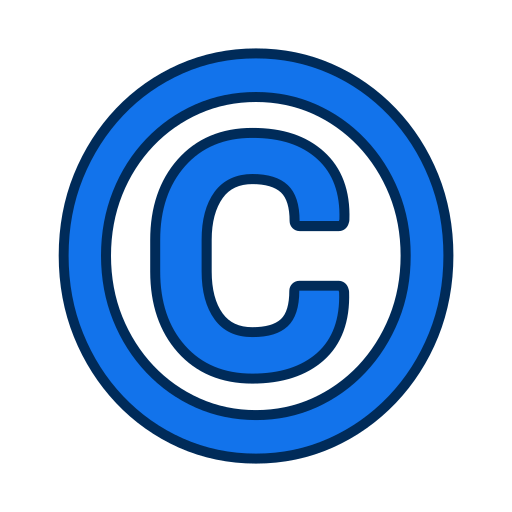derechos de autor icono gratis