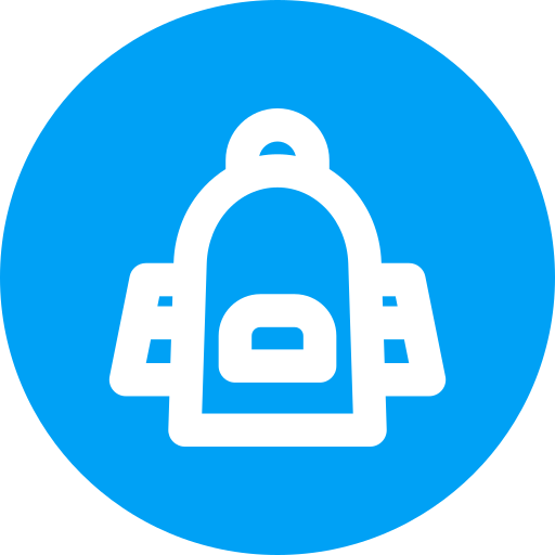 bolsa para la escuela icono gratis