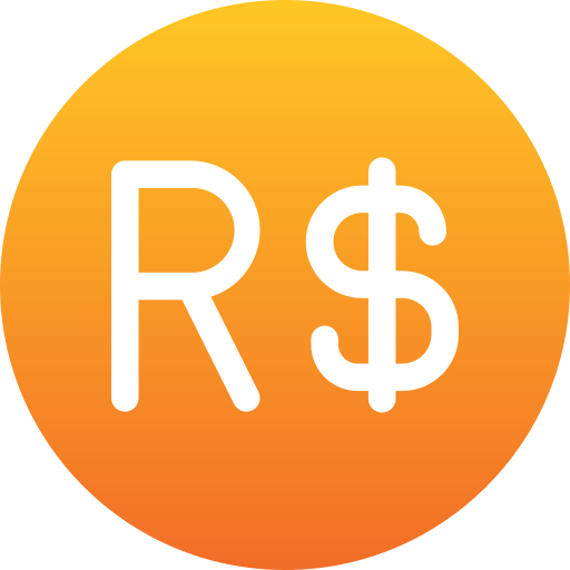 Brazilian real Generic gradient fill icon