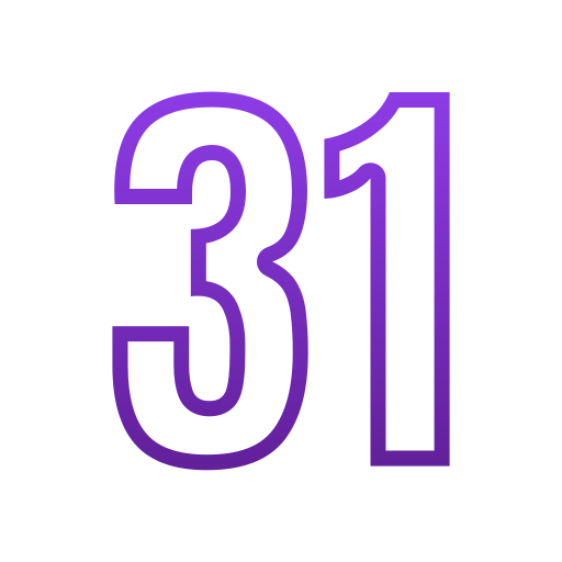 trinta e um grátis ícone trinta e um grátis ícone