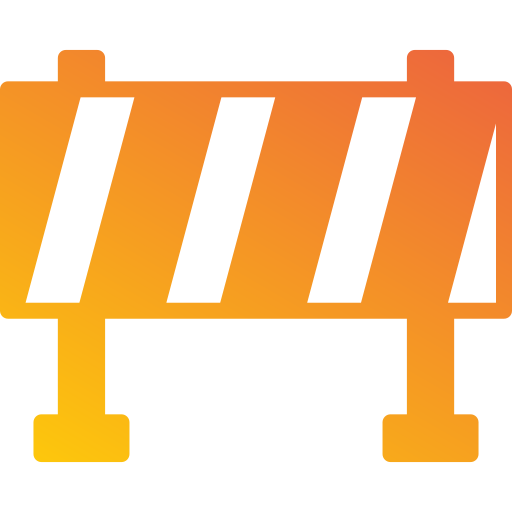 Traffic barrier Generic gradient fill icon