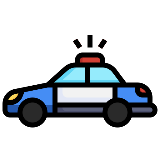 coche de policía icono gratis