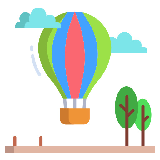 Hot air balloon Icongeek26 Flat icon