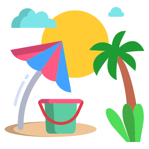 Summer beach - Free holidays icons