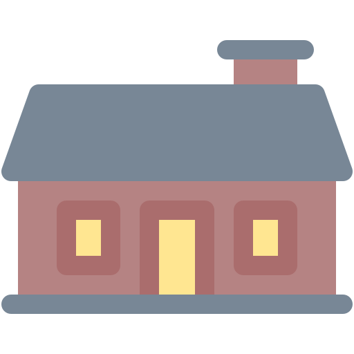 Cottage Generic color fill icon