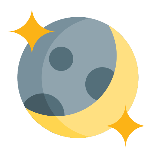 luna creciente icono gratis