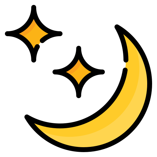 luna creciente icono gratis