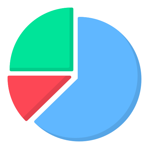 cuota de mercado icono gratis